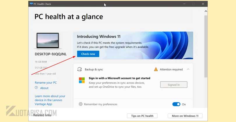 Cara Mengecek Support Windows 11 dengan PC Health
