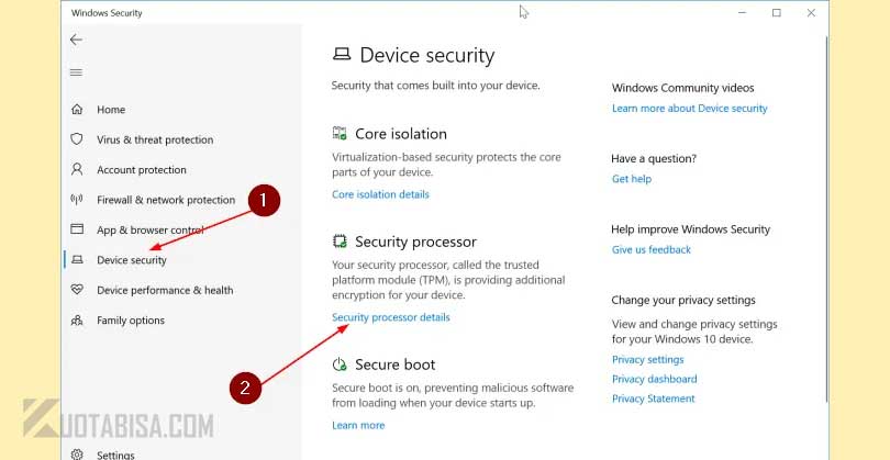 Cara Mengecek TPM 2.0 Menggunakan Windows Security